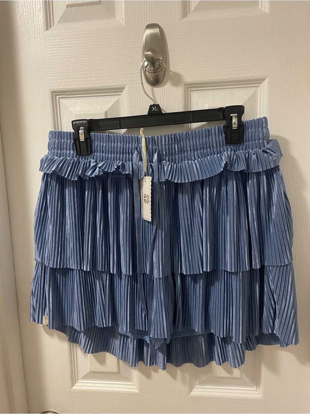 Simply Southern 0125 Pleated Blue Skort